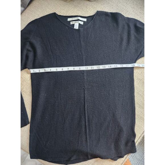MAX STUDIO Pullover Sweater Womens M 100% Extra Fine Merino Wool Knit Top Black - Picture 6 of 8